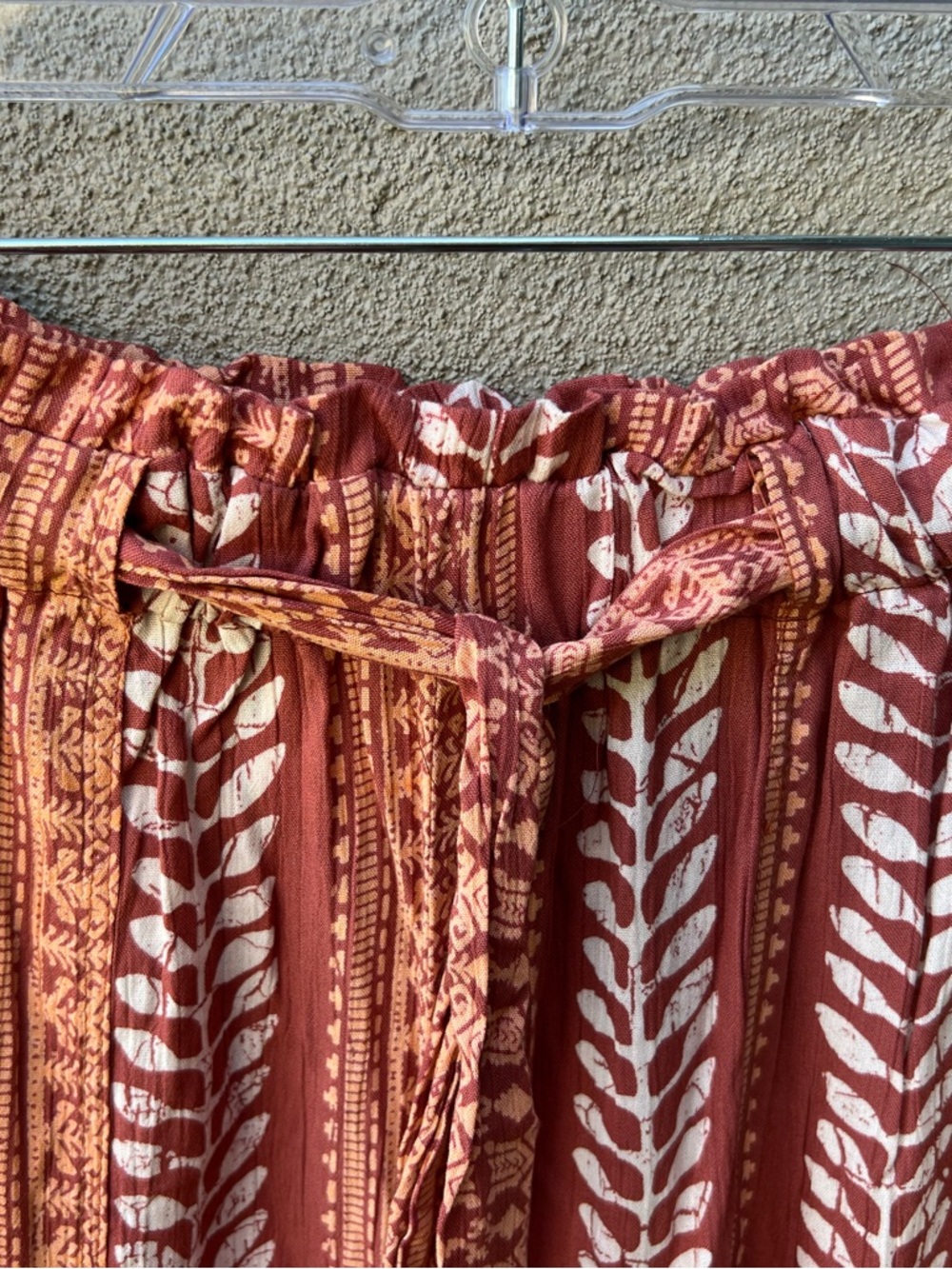 Angie Rust & Cream Printed Boho Pants - Picture 4 of 6